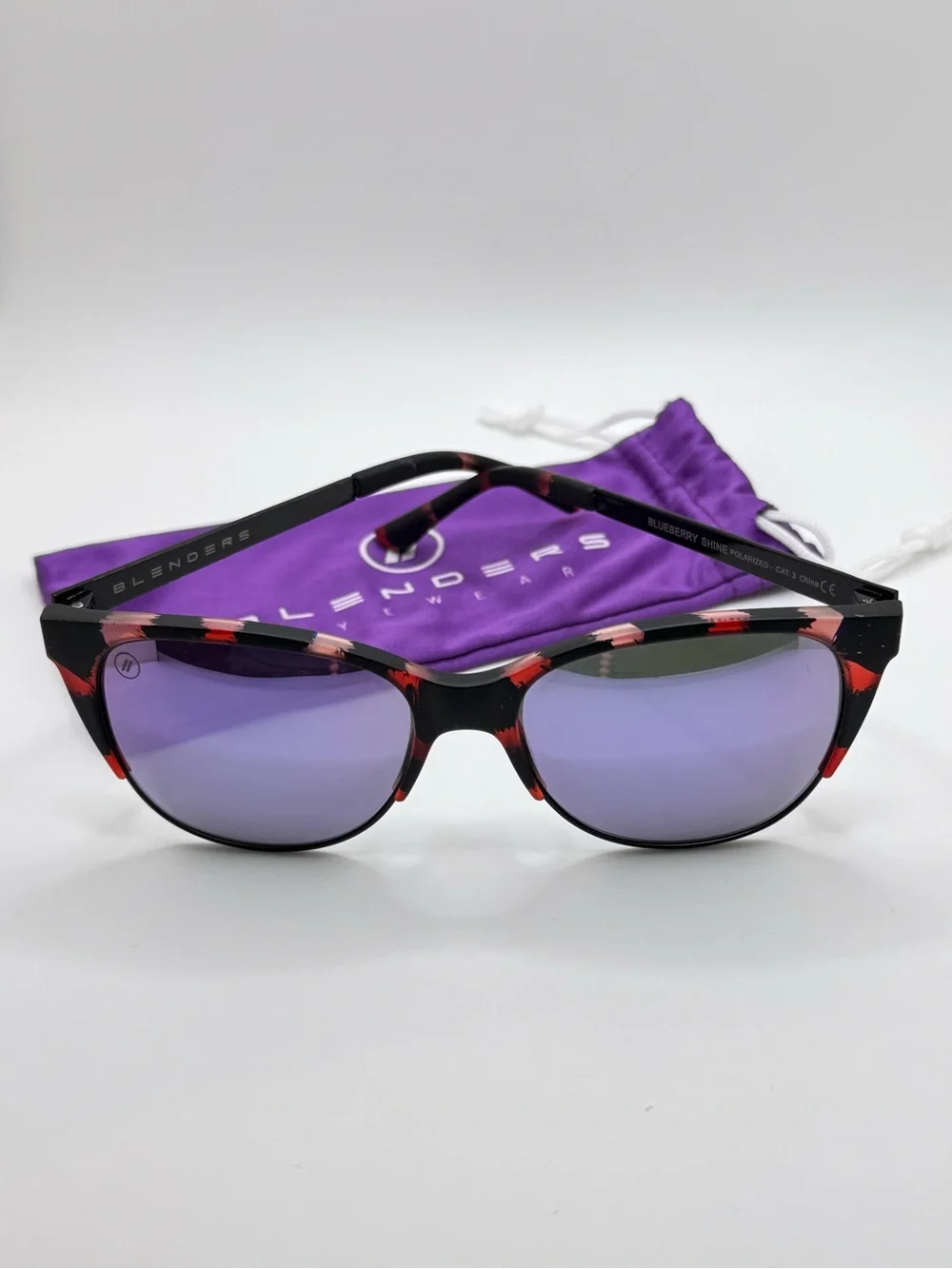Blenders Blueberry Polarized Mirrored Sunglasses NWOT